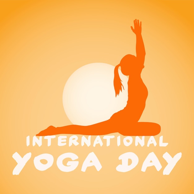 International day of yoga silhouette