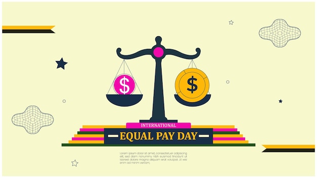 Vector international equal pay day design