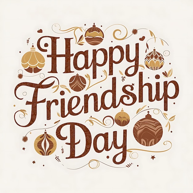 International Friendship Day colorful vector text illustration