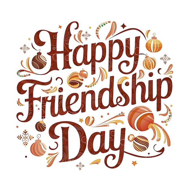 International Friendship Day colorful vector text illustration