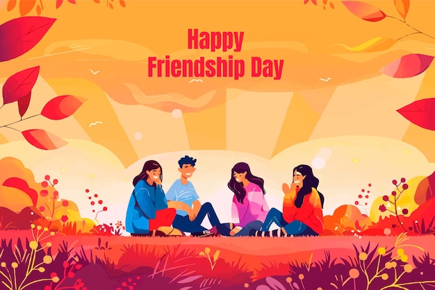 International Friendship Day illustration vector background design