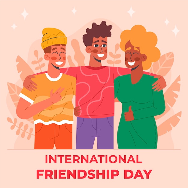 International friendship day illustration