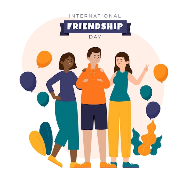 Vector international friendship day illustration