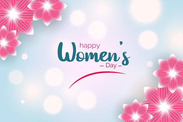 international happy women's day celebration gradient card template Design