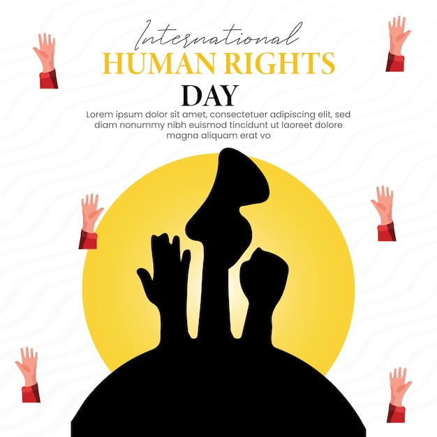 International Human Rights Social Media Template For Instagram Post Feed