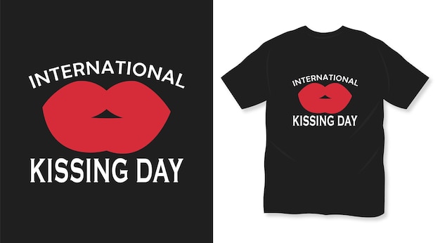 International kissing day t shirt design