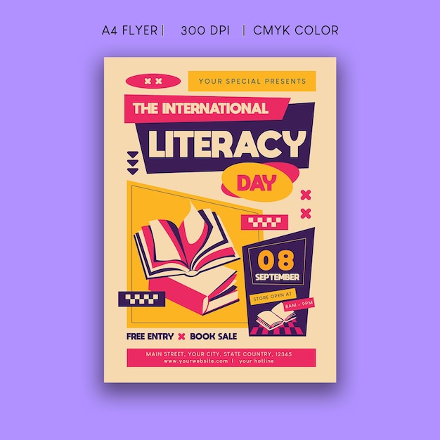 International Literacy Day Flyer Template