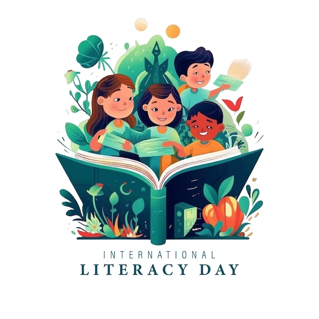 international literacy day vector illustration