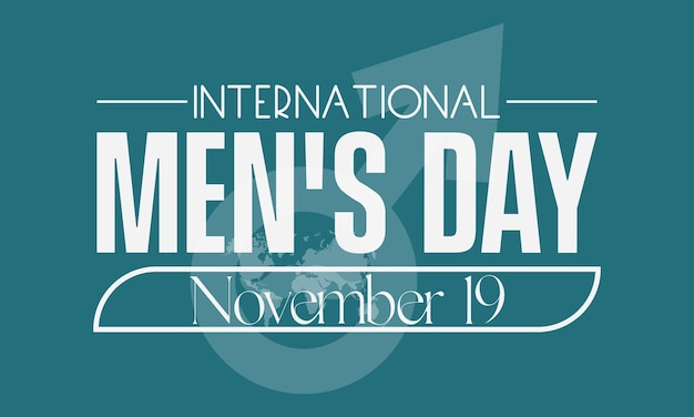 International Men's Day Concept with Wellness and Lifestyle observed on November 19 Vector template for background banner card poster design