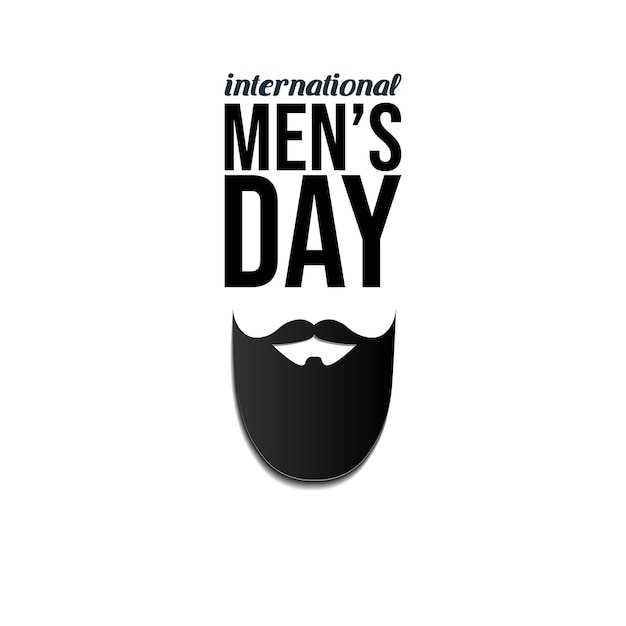 International mens day papercut posctard