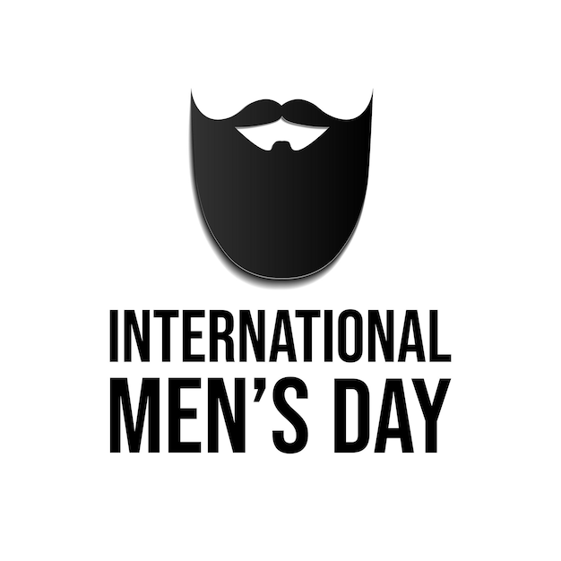 International mens day papercut posctard