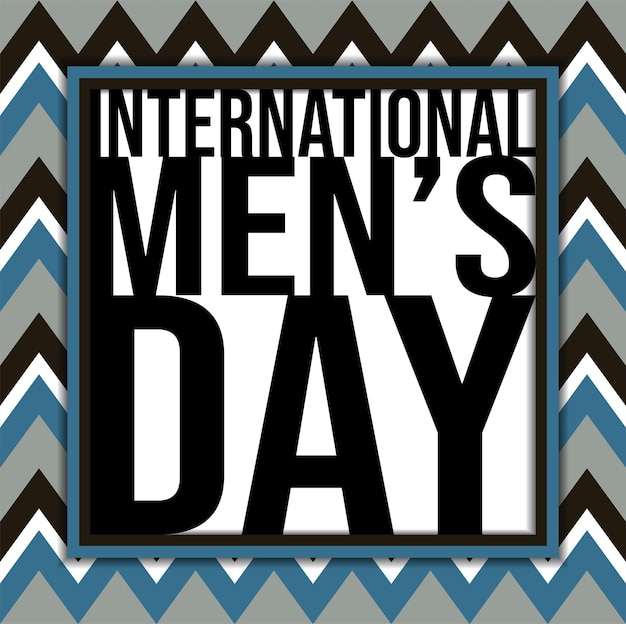 International mens day papercut posctard