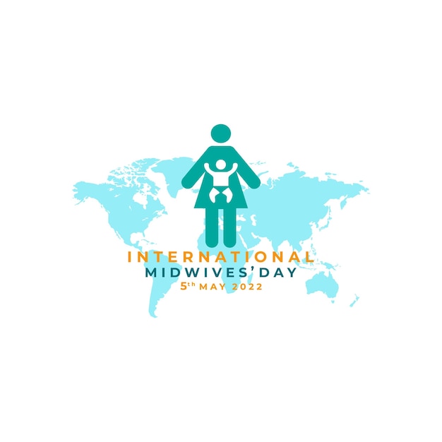 International Midwife's Day design for flyer poster logo vector icon symbol illustration design template