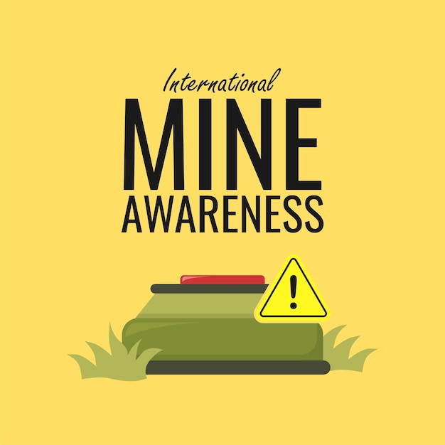 International mine awareness day poster template