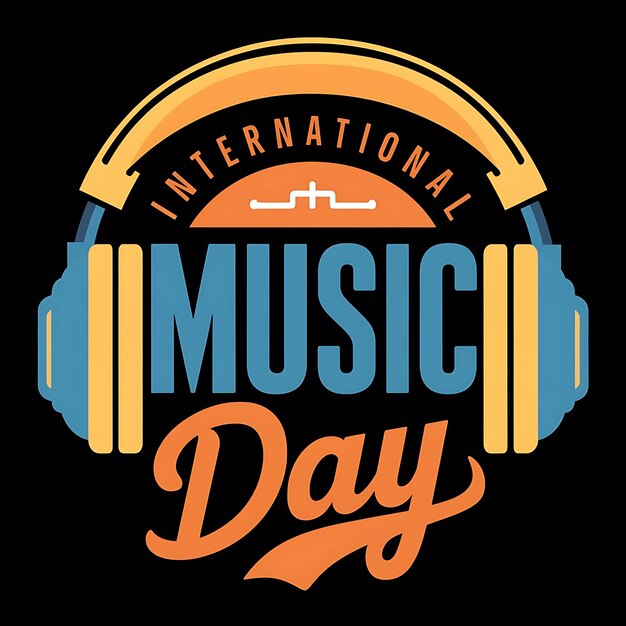 Vector international music day celebration poster vector image illustration