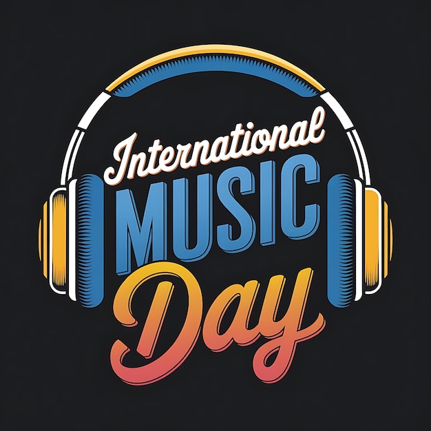 Vector international music day celebration poster vector image illustration