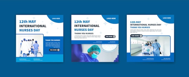 International nurses day social media post template