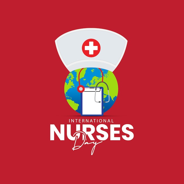 International Nurses Day vector May 12th International Nurses Day thank you card Thank you for you