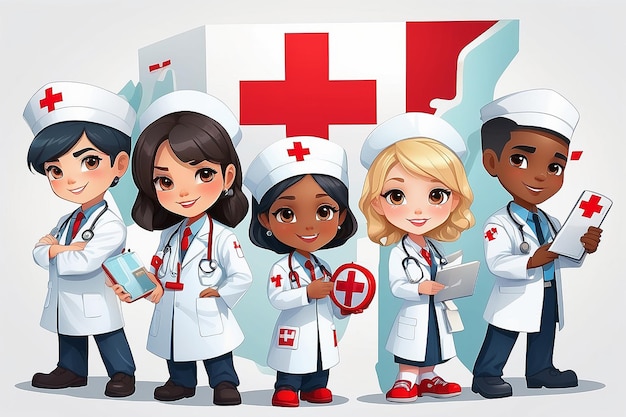 international red cross day flat design