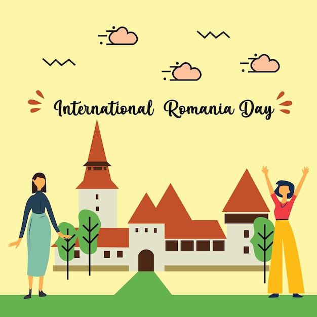 International Romania Day Vector Template Design Illustration