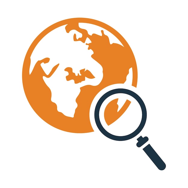 International search icon Simple color vector