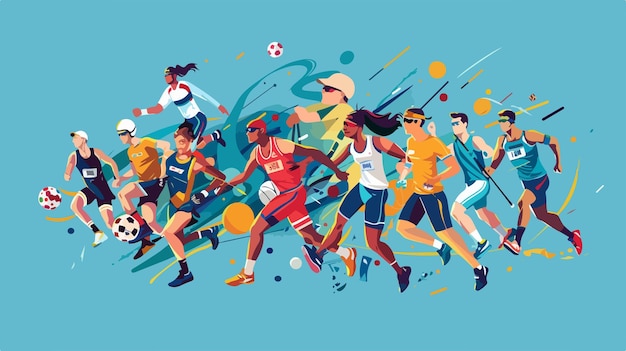 Vector international sports day banner background design