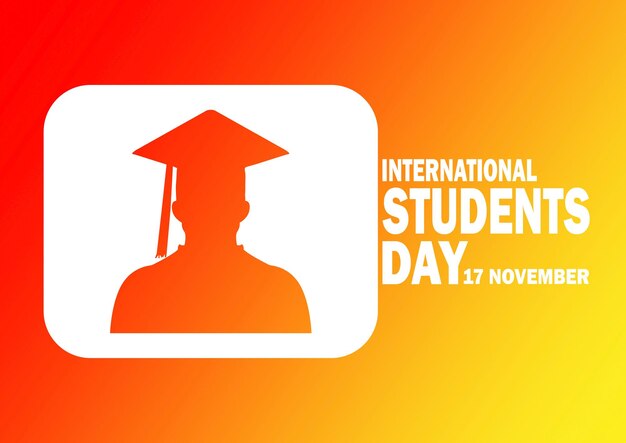 Vector international students day vector illustration 17 november holiday concept template for background