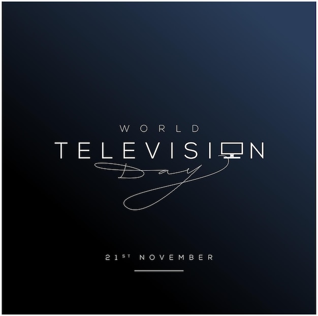 International television day typography with a TV icon