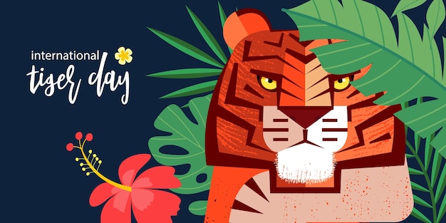 International Tiger Day Vector illustration