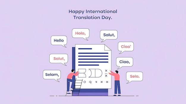 Vector international translation day vector image illustration