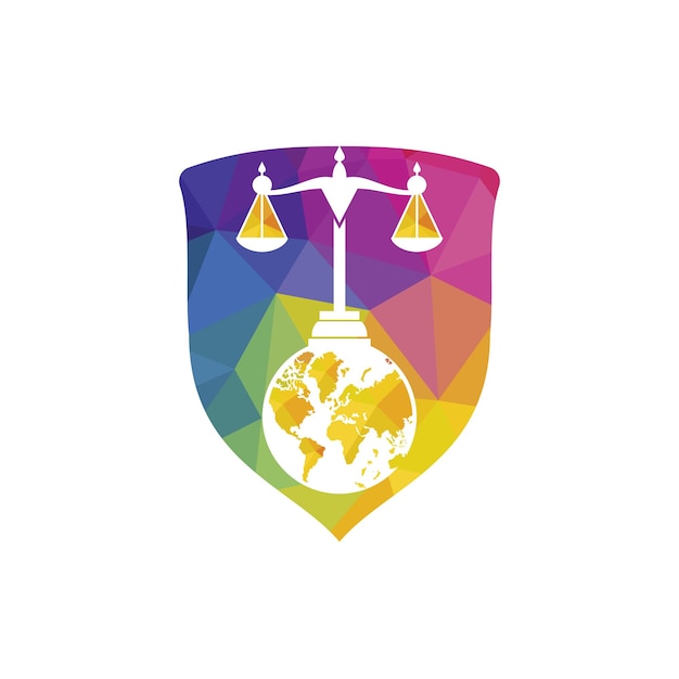 International tribunal and Supreme court logo concept