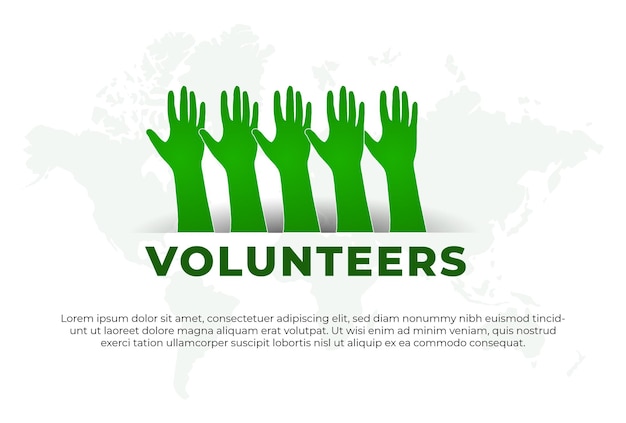 Vector international volunteer day design template