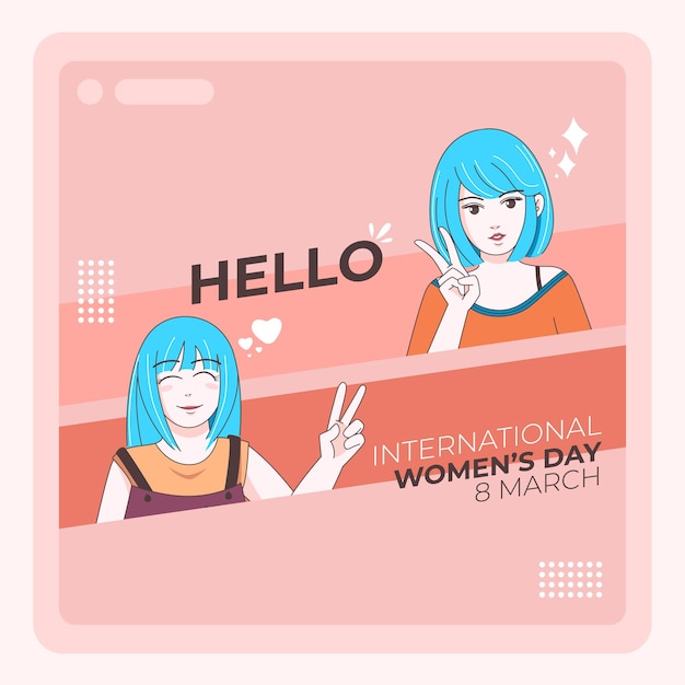 International women day poster illustration