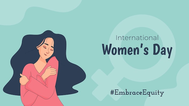 International women's day background. Vector illustration #EmbraceEquity