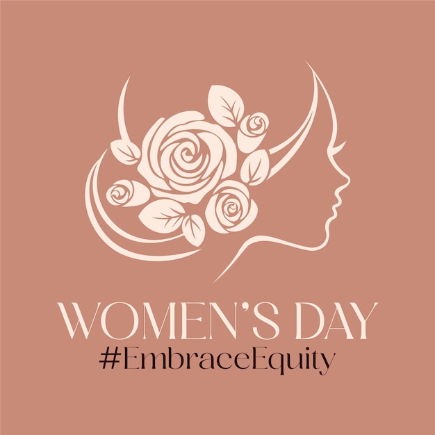 International Women's Day banner. Embrace Equity. 
8 march, happy women's day. Women's Day vector