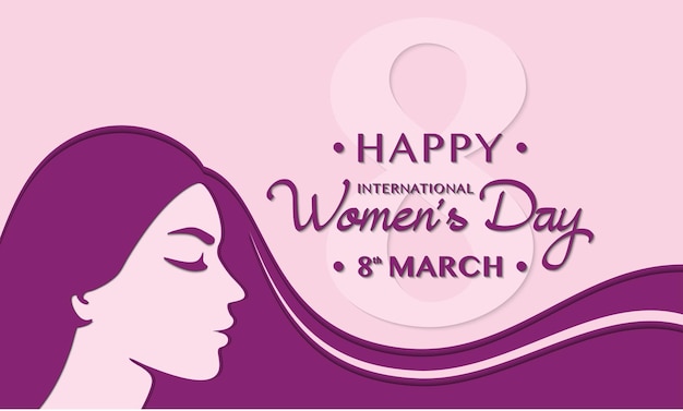 international women's day template design concept. vector template