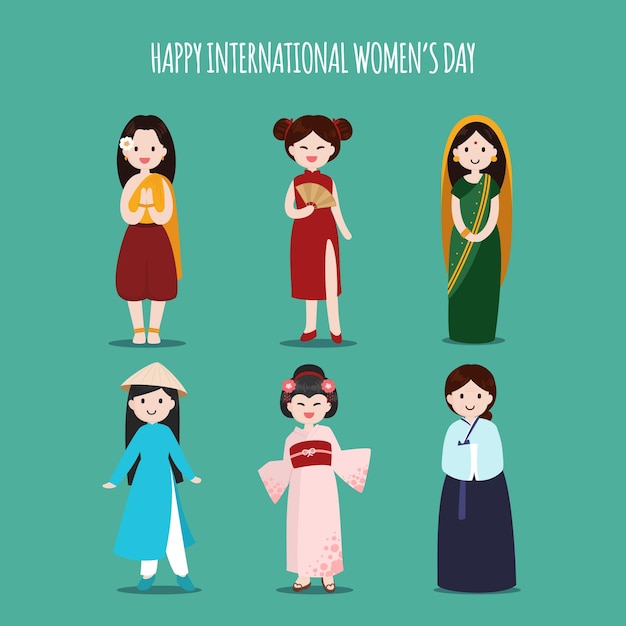 International Women's day with women of different ethnic