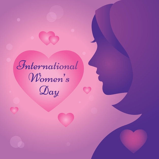 International Women's DayHappy Women's Day vector illustration