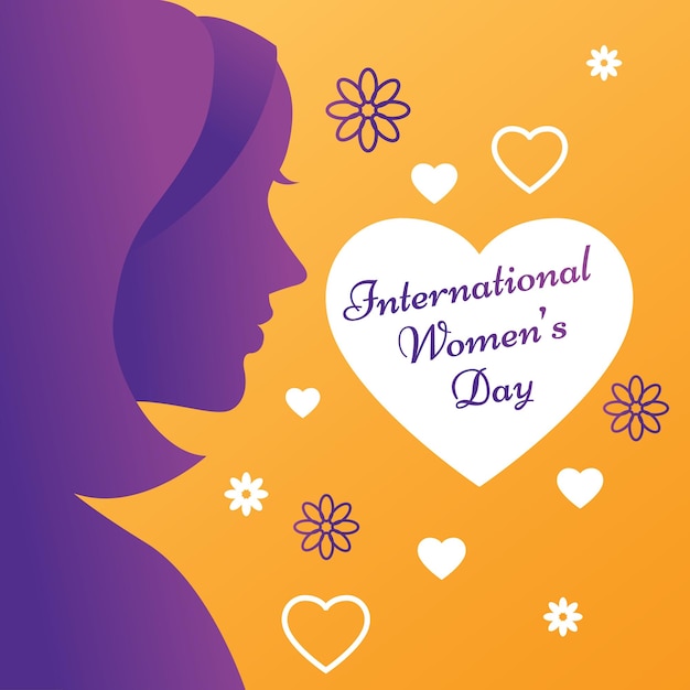 International Women's DayHappy Women's Day vector illustration