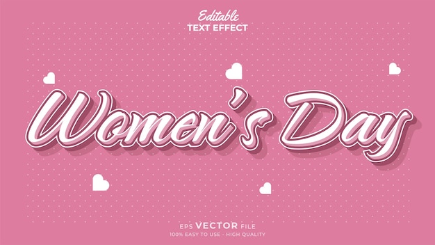 International Womens Day Editable text effect template