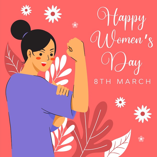 International womens day flat vector character illustration