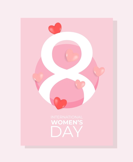 International Womens Day Flyer Template 8 march Happy Womens Day concept Vector templates with