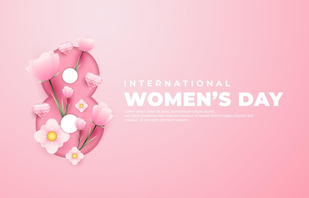 International womens day greeting design