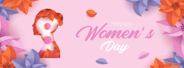 International Womens day illustration March 8 Womens Day banner or background design