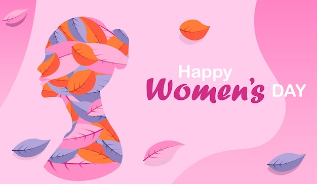 International Womens day illustration March 8 Womens Day banner or background design