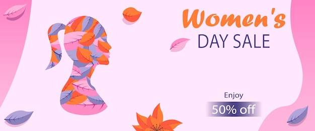 International Womens day illustration March 8 Womens Day banner or background design