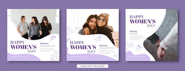 International womens day social media post template