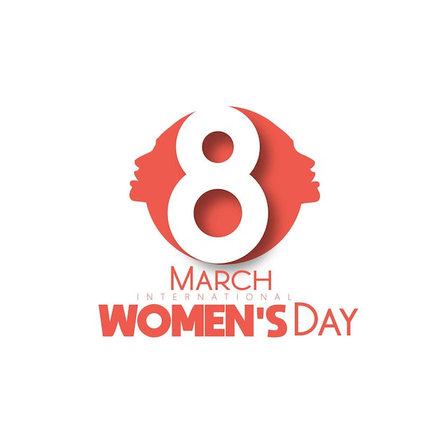 International Womens Day with Text 8 March