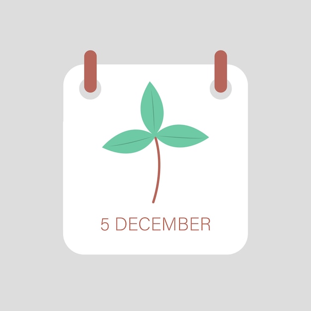 International World Soil Day Calendar image with youg plant