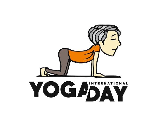 International Yoga Day 21st june Vector illustration